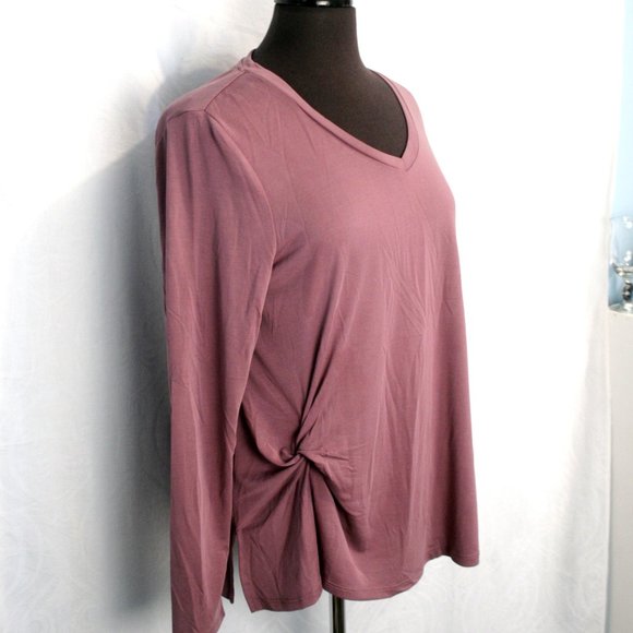 Silky Knit Plum Top - Picture 1 of 5